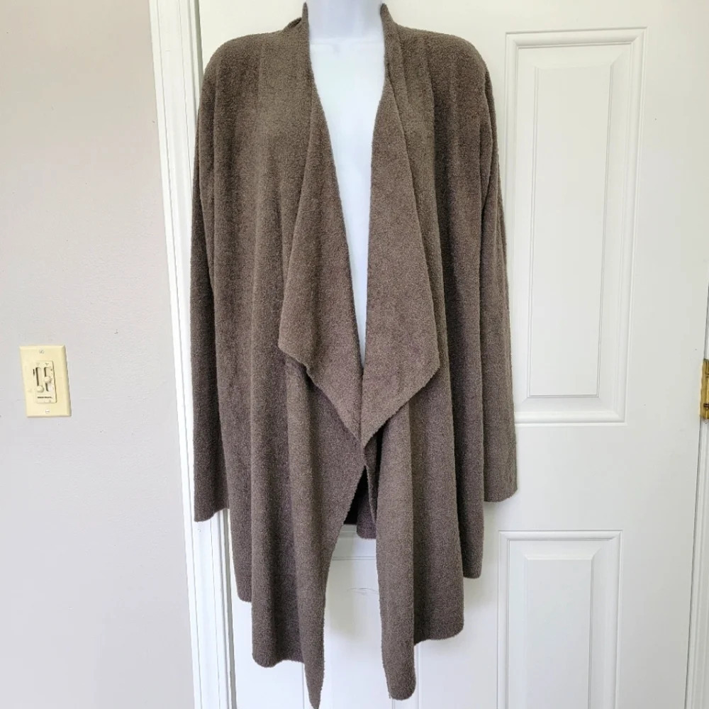 Barefoot Dreams Open Waterfall Bamboo Chic Lite Cardigan Brown Style 436 S/M